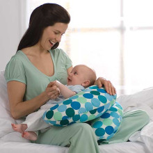 La bébé Rich Art.12605 Green Dots Cotton pakaviņš mazuļa barošanai / gulēšanai / pakaviņš grūtniecēm ar kabatiņu 30x175cm