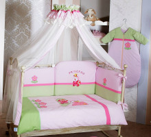 FERETTI - Vaikiškas patalynės komplektas 'Princess Pink Premium' SESTETTO LONG 6L