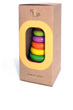 „Eco Toys Art.30011“ klasikinė vaikų natūralaus medžio piramidė