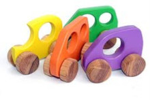 Eco Toys Art.13001 Детская деревянная игрушечная  ретро машинка