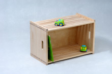 „Timberino BOXIS 729 Natural Berch“ moderni žaislų dėžutė - lentyna, lakuota
