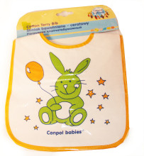 CANPOL BABIES 15/100 - нагрудник хлопчатобумажный с подкладкой из клеенки (слюнявчик)