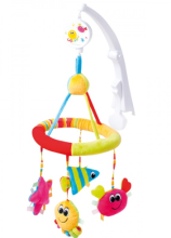 Canpol babies 8/021 mūzikalais karuselis ar īpaši mīkstām plīša krasainam rotaļlietām
