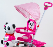 Babymix ET-A23-2 Детский интерактивный трехколесный велосипед с навесом панда