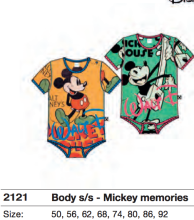 „Pippi Disney 342-118“ kūdikių bodžiai ilgomis rankovėmis (dydžiai: 50–98)