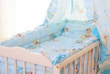 MimiNu Pink Kokvilnas apmalīte bērna gultiņai ar kantīti 360 cm 