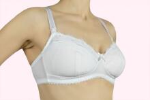 „Bogema Lingerie Art“ 38012 baltos rožės motinystės / slaugos liemenėlė su nusegamu diržu