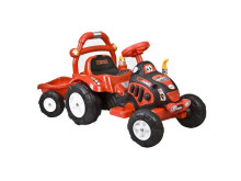 „Arti“ traktorius + priekaba O-KB-6038 raudonas traktorius su akumuliatoriumi