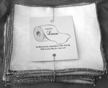 La bébé Boutique Eco 100% Natural Linen 5 psc. Organic linen cloth wipes (S)