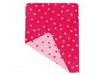 MyJulius Zollner Herzchen pink 350-4747-08  пледик 75x100 см 