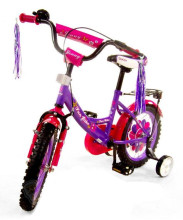 Baby Mix Art.UR-777G-12 Pink Bērnu divritenis (velosipēds) ar palīgriteņiem