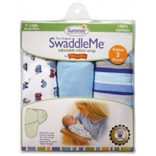 Summer Infant Art.71064 SwaddleMe Cotton Knit хлопковая пелёнка для комфортного пеленания 3 шт.