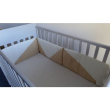 Nino light beige Bērnu gultiņas aizsargapmale 180 cm