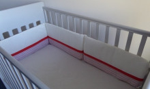 Nino Ecru red Bērnu gultiņas aizsargapmale 180 cm