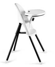Aukšta kėdė „Babybjorn“, 067221, balta / pilka kėdutė