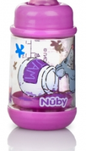 „Nuby“ menas. 4417 Violetinis butelis su rankenomis 150 ml