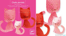 Djeco DD04955 Cats Hangers 3D interjero katės 3 vnt