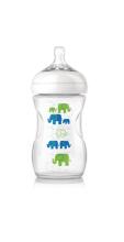 „Philips Avent Natural Elephant Deco“, art. SCF627 / 16 „Bisphenol A“ maitinimo buteliukas (260m,) 1M +