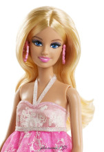 „Mattel Barbie Pink“ ir „Fuffle Ruffle“ suknelės lėlės menas. BFW16A lėlė Barbė "madingas rinkinys"