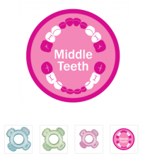 Munchkin 11480 Midlle Teeth Teether Stage 2 - kožamā rotaļlieta vidējiem zobiem pink