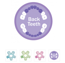 Munchkin Art. 011482 Back Teeth Teether Stage 3 Pink Kožamā rotaļlieta aizmugures zobiem