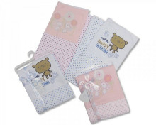 Snuggle Baby BW-112-658 Декоративное Хлопковое одеялко-пледик  с аппликацией My littleTeddy 75х95 cm