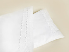 „MimiNu Biancoline“ vaikiška plona medvilninė pagalvė su pagalvės užvalkalu 40 x 40 cm