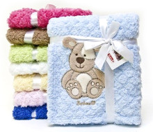 Bobas Art.KCSN-02 Cute Baby Флисовое одеялко с аппликацией 76*102 см