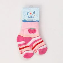 Yo Baby ABS medvilninės kojinės, kilpos be gumos, neslidžios (dydis S - 6m +)