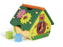 Oi miške 16003.10 „Laimingi namai“ Besivystantis medinis žaislas Medinis namas
