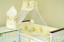 Puchatek Yellow 8674 Тюлевый балдахин для детской кроватки