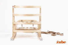 „Zube“ medinės rogutės vaikams skirtos rogės Dviejų sėdimų vietų