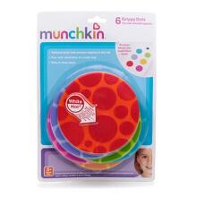 Munchkin Grippy Dots Art.11196 Neslystantys taškiniai kilimėliai-termometrai voniai, 6 vnt.