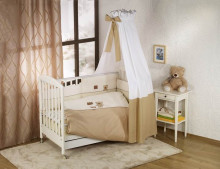 NINO-ESPANA Morada Beige Bērnu gultiņas aizsargapmale 180cm