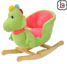 Babygo'15 Dino Rocker Plush Animal Детская деревянная лошадка - качалка с музыкой