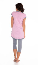 Dobranocka Art.5037 Pastel Violet Ночная рубашка+легинсы для кормящих мамочек