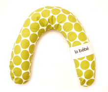 La Bebe™ Rich Maternity Pillow Art.78698 White&Green dots Nursing Pillow 30x104 cm
