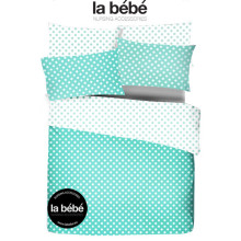 La Bebe™ Art.70525 Prikker Set Natural Cotton Baby Cot Bed Set Bērnu dabīgas kokvilnas komplekts 3-daļīgs 100x140, 105x150, 40x60 cm
