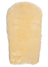Fillikid Art.5670-09 „Everest Natur“ ančių pūkų ir ėriukų odos pėdkelnių pūkų miegmaišis su natūraliu avinėlio vežimėliu 100 x 45 cm