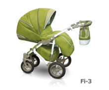 Camarelo '17 Figaro plk. „FI-3“ universalus vaikiškas vežimėlis trys viename