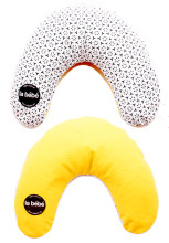La Bebe™ Mimi Nursing Cotton Pillow Art.81907 Yellow & Black/White Travel pillow, size 19 x 46cm