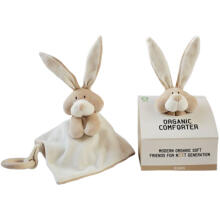 „Wooly Organic Bunny Art.00205“ aukštesnė kokybė - ekologiškos medvilnės miegmaišis su barškučiais - zuikis, (100% natūralus)