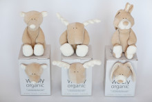 Wooly Organic Bunny Art.00202 Augstākas kvalitātes - Eko kokvilnas mīksta rotaļlieta Zaķēns, (100% dabisks)