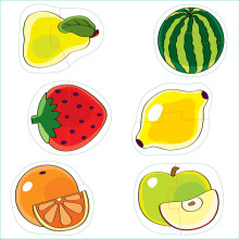 Step Puzzle Art.70112 Развивающий напольный пазл для самых маленьких Ягоды и фрукты  ( 6 шт.)