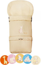 Womar Exclusive №20-82849 Dark Beige Спальный мешок на натуральной овчинке для коляски 106 cm