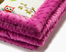 La Millou By Anna Mucha Art. 83451 Infart Blanket Owl Radio Raspberry Высококачественное детское двустороннее одеяло от Дизайнера Ла Миллоу (65x75 см)