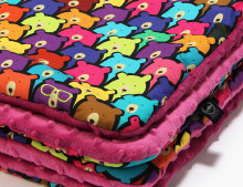 La Millou Art. 83457 Toddler Blanket Jelly Bears Raspberry Высококачественное детское двустороннее одеяло от Дизайнера Ла Миллоу (80x100 см)