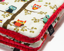 La Millou By Anna Mucha Art. 83475 Toddler Blanket Owl Radio Watermelon Высококачественное детское двустороннее одеяло (80x100 см)