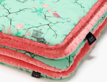 La Millou By Magdalena Rozczka Art. 83482 Toddler Blanket Maggie Rose Mint Coral Высококачественное детское двустороннее одеяло (80x100 см)