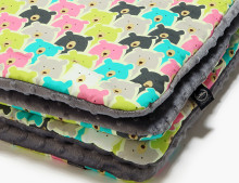 La Millou Art. 83516 Preschooler's Blanket Polar Bears Grey Высококачественное детское двустороннее одеяло (110x140 см)